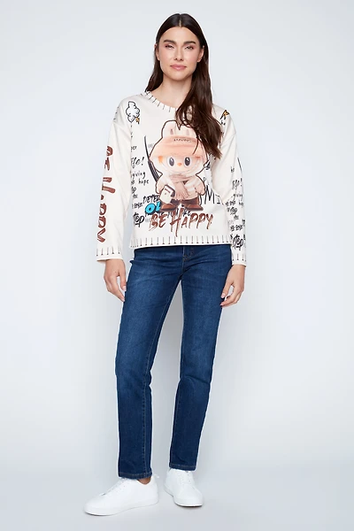 Labubu print top