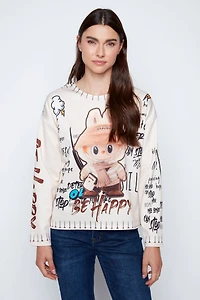 Labubu print top
