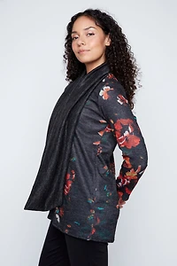 Floral print tunic with scarf