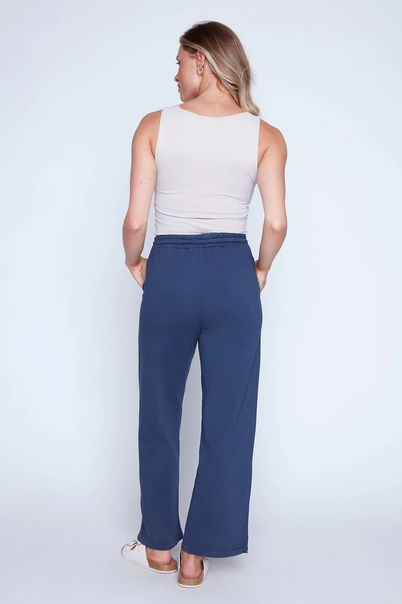 Palazzo pant with crochet pockets