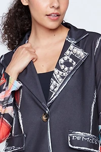 Graphic edge blazer