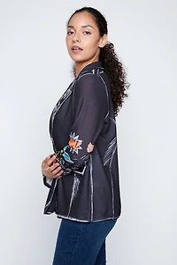 Graphic edge blazer