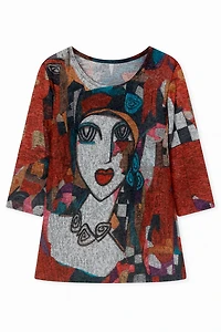 Abstract Picasso knit top