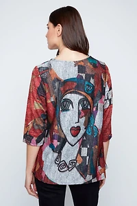 Abstract Picasso knit top
