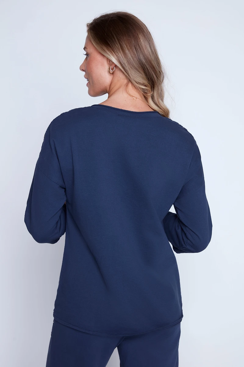 Sequin detail cotton top