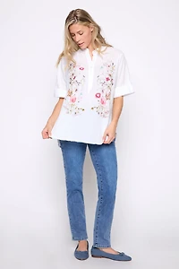 La blouse en coton à imprimé floral