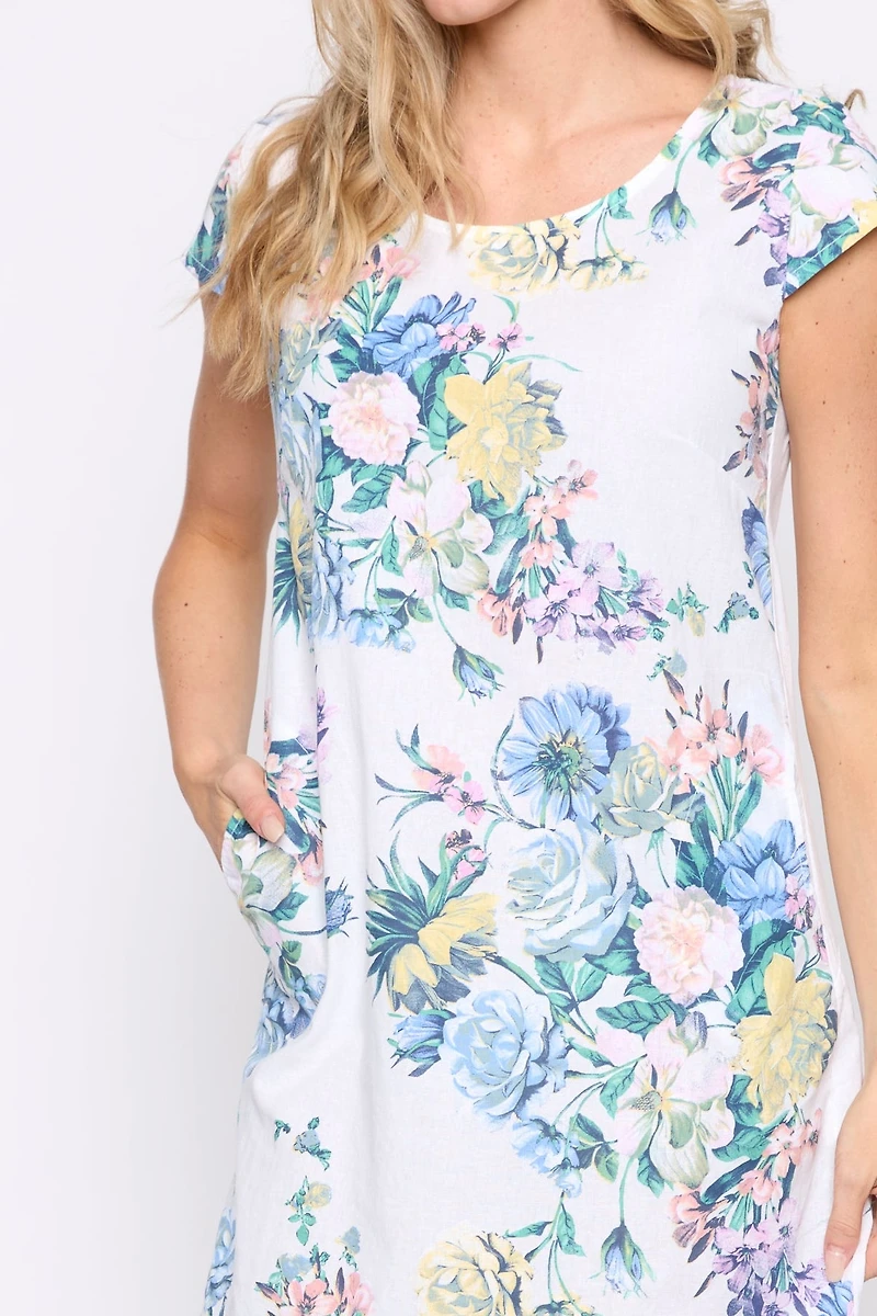 La robe à imprimé floral en mélange de coton