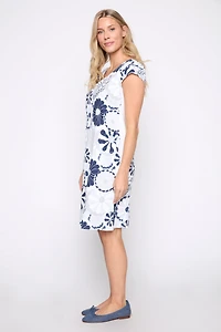 La robe à imprimé floral en mélange de coton