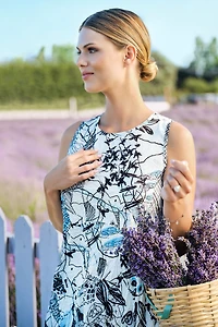 La robe imprimée à motifs mélangés