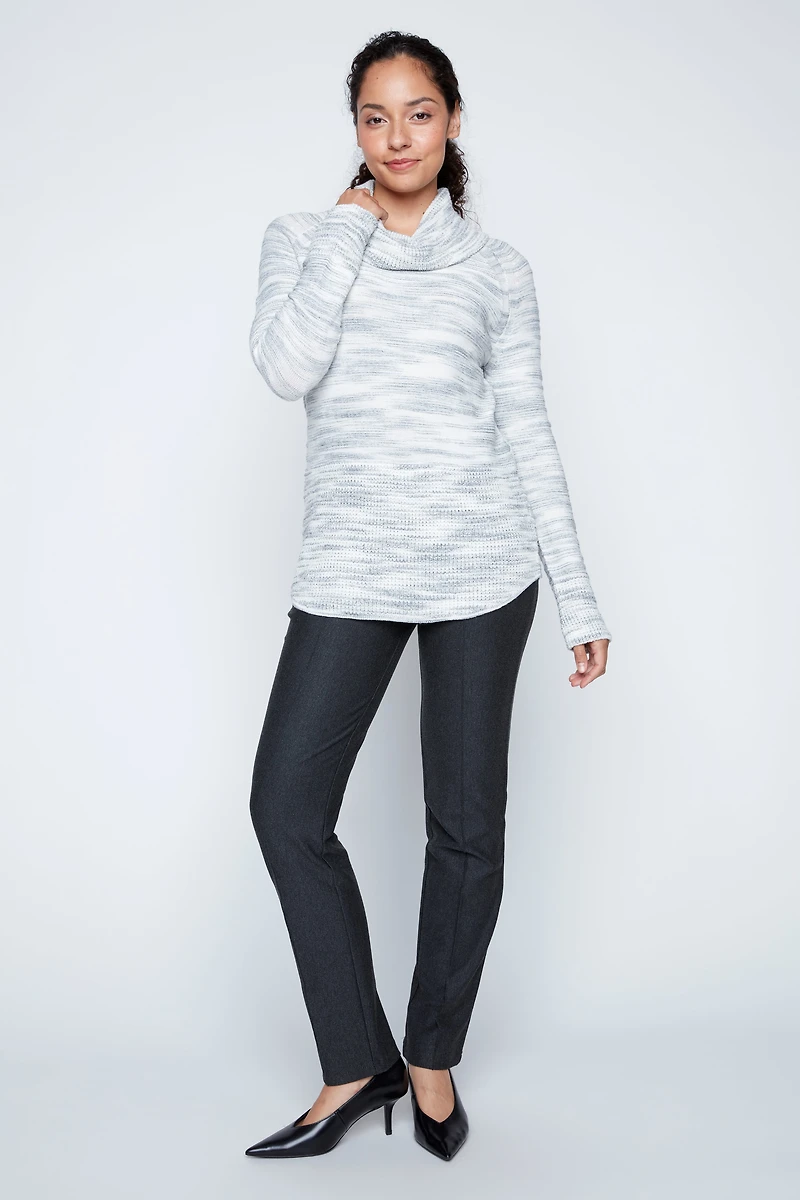 Space dye design sweater