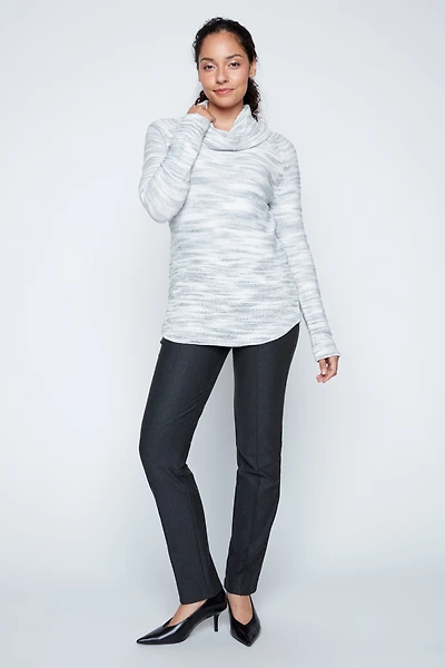 Space dye design sweater