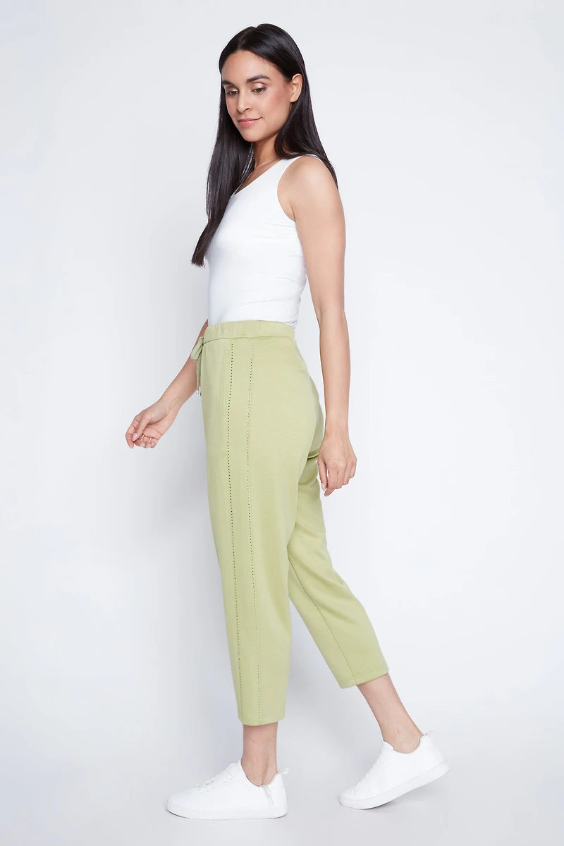 Pull on scuba knit pant