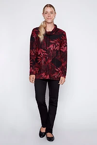 Jacquard floral knit top