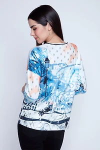 Light weight printed sweater