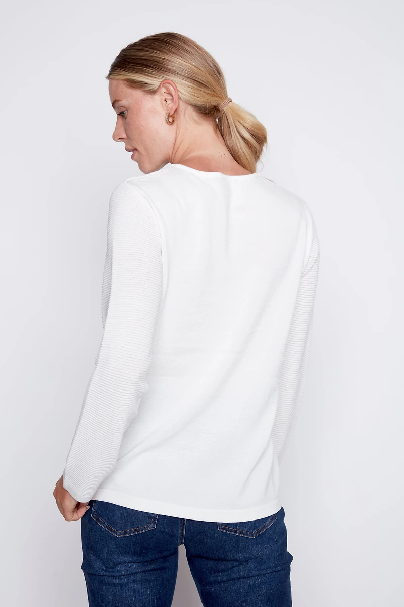 Ottoman stitch sweater