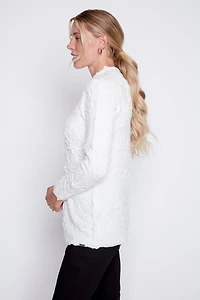 Floral embossed sweater