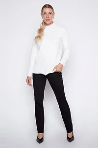 Floral embossed sweater