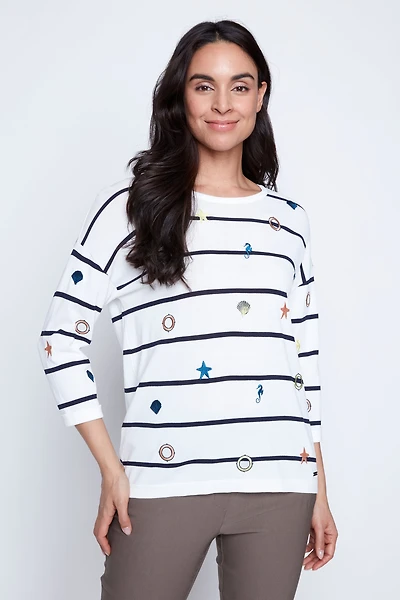Sea world design sweater