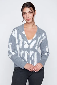 La veste en maille imprimée