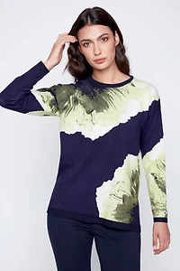 Big floral light weight knit sweater