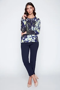 Printed light weight knit sweater