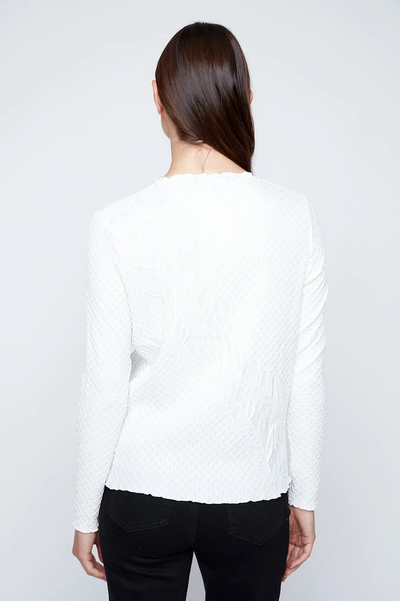 Floral pleated top