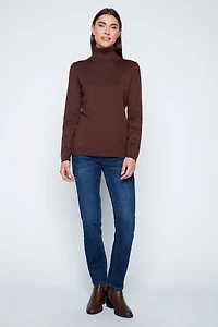 Solid turtleneck sweater