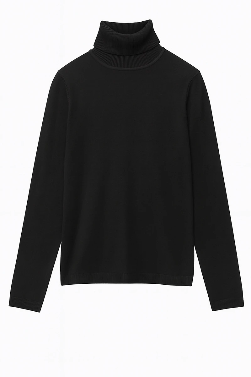 Solid turtleneck sweater