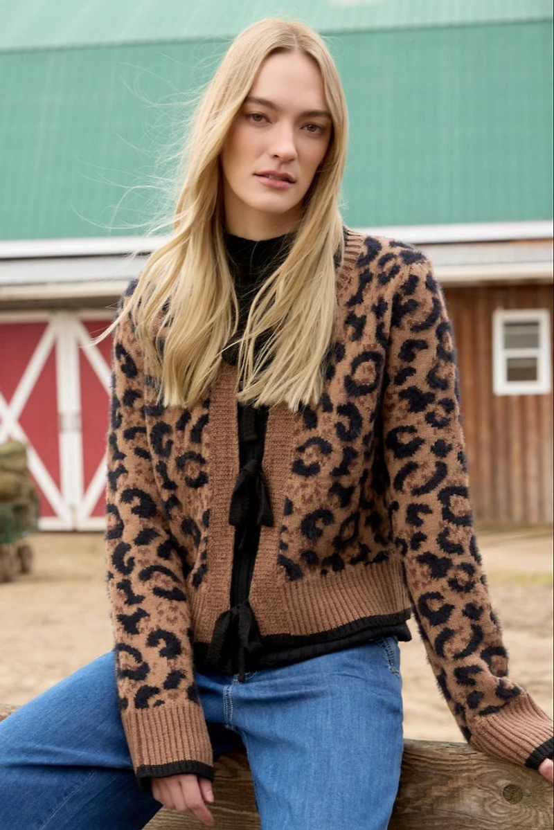 Le cardigan à imprimé animalier