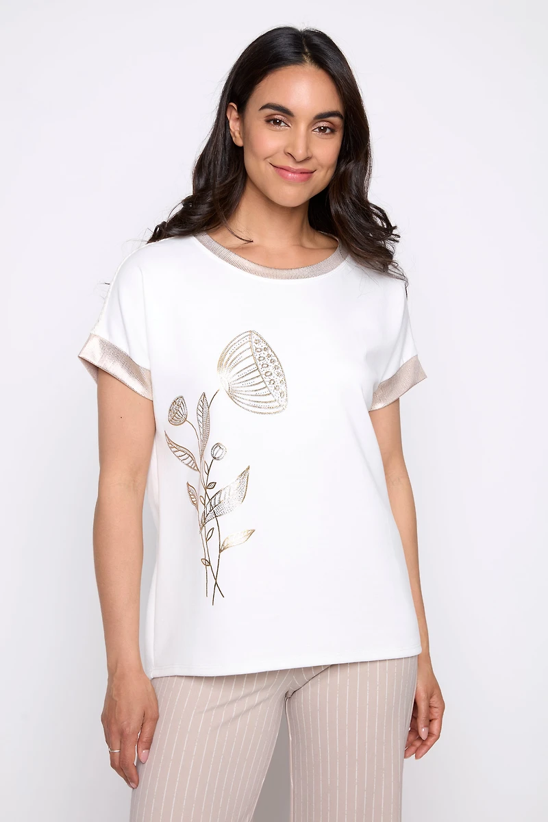 Rhinestone and crochet top