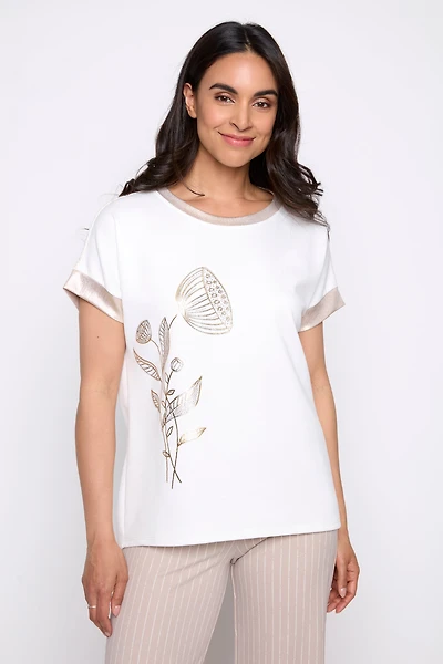 Rhinestone and crochet top