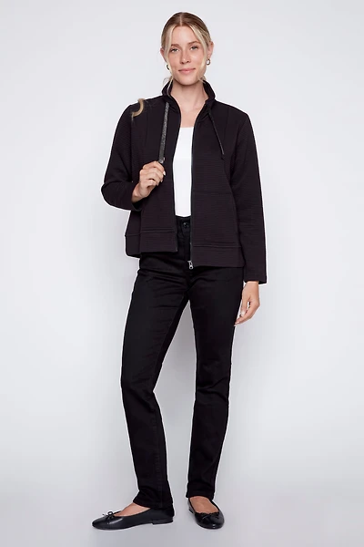Ottoman knit jacket