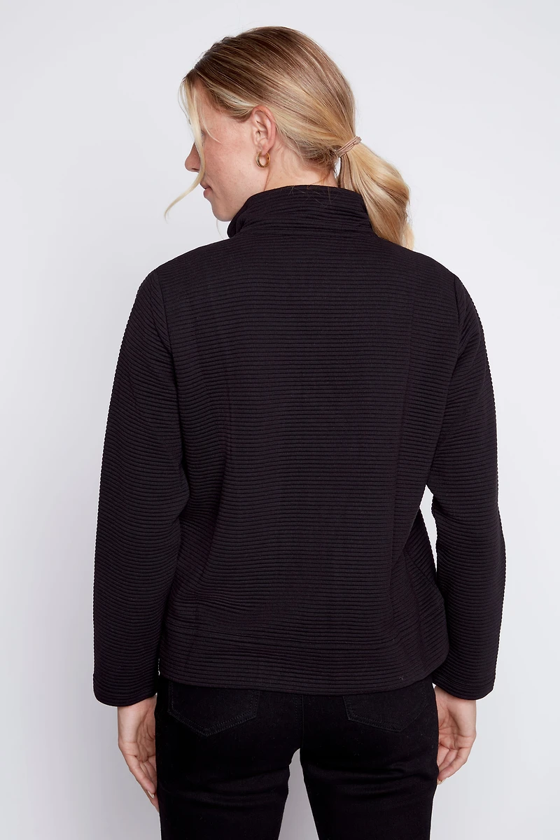Ottoman knit jacket