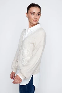 Le cardigan à fleurs en soutache
