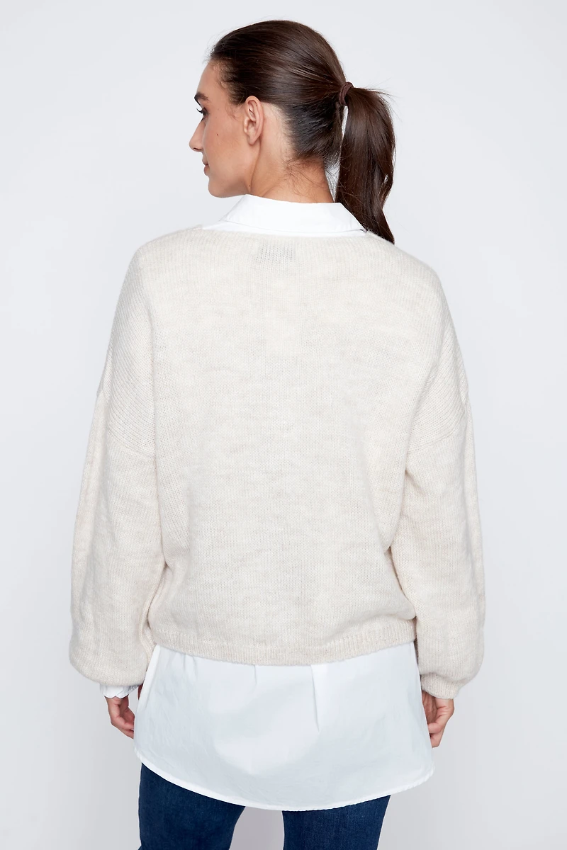 Le cardigan à fleurs en soutache