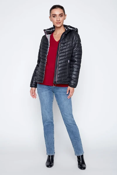 La veste matelassée à bordure contrastée