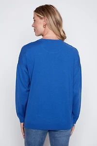 Le pull avec détails au crochet