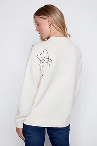 Cat design sweater