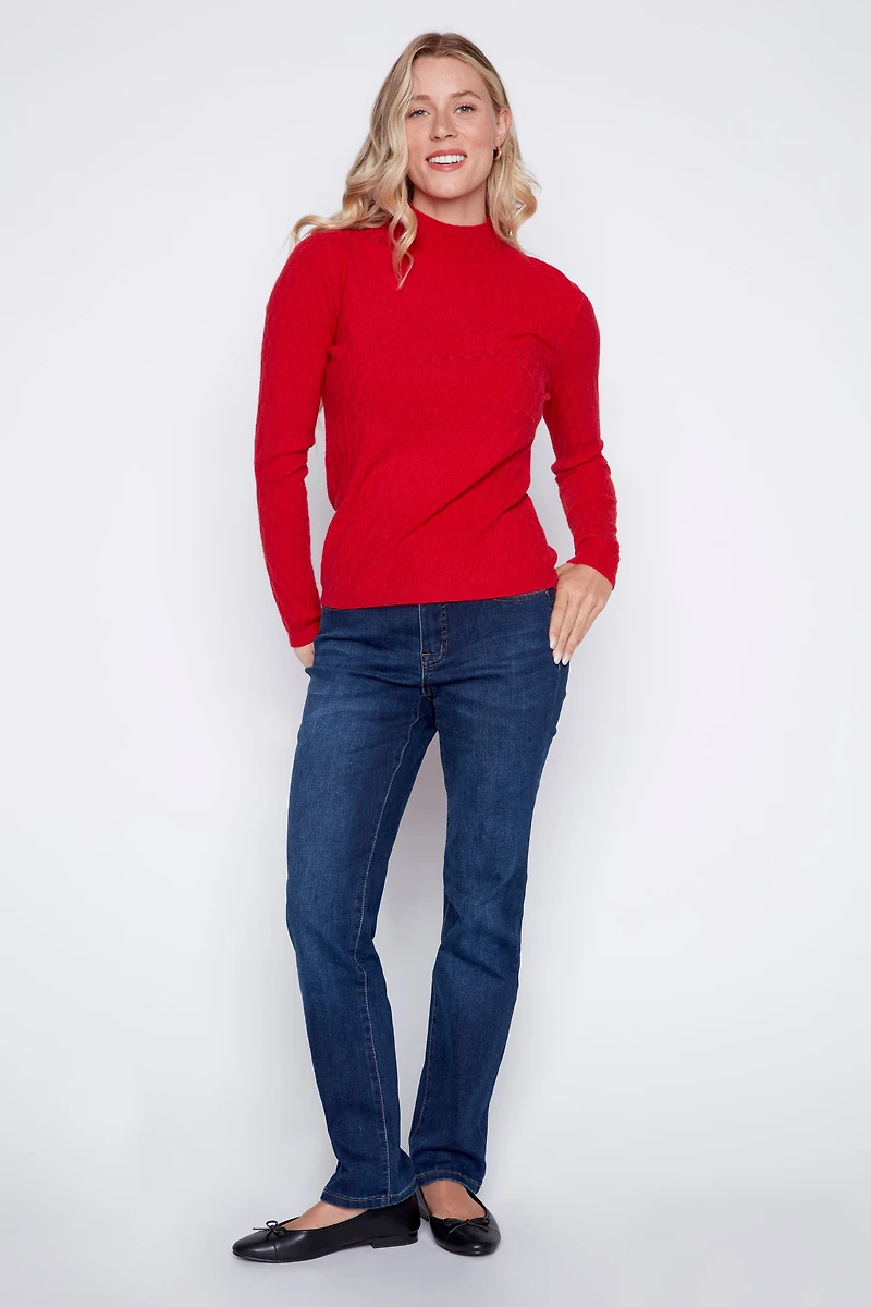 Mini cable sweater