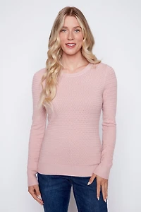 Solid horizontal stitch sweater
