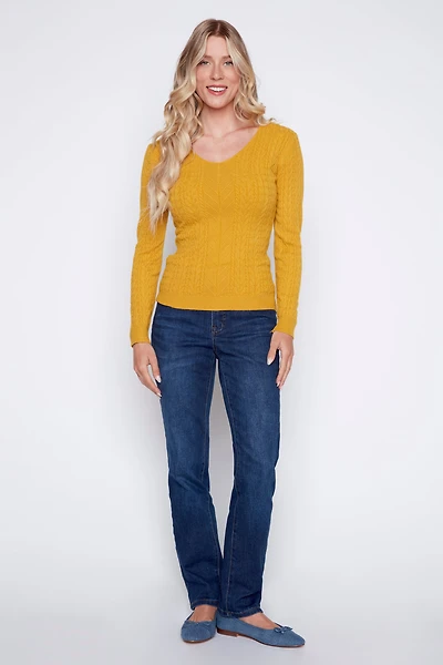 Mini cable sweater