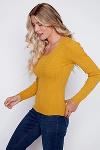 Mini cable sweater
