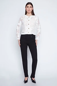 Crochet floral jacket