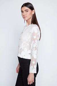 Crochet floral jacket