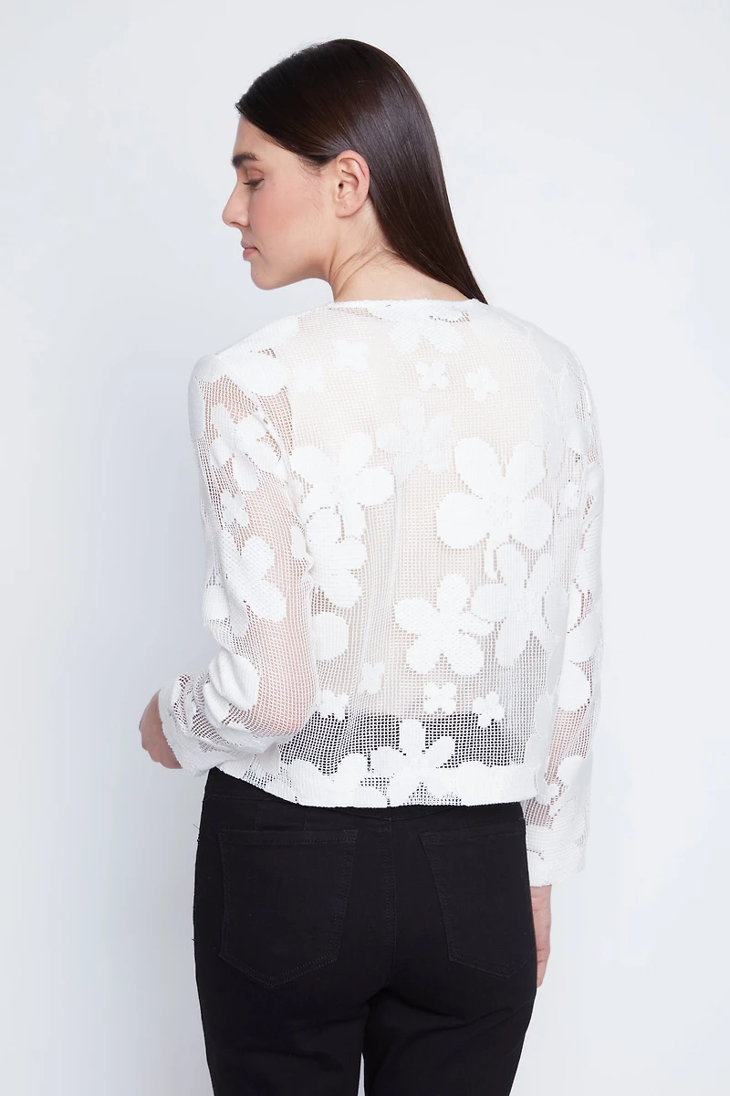 La veste florale au crochet