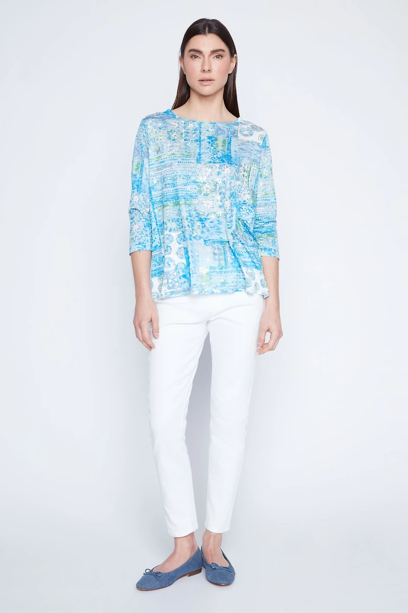 Floral burn out t-shirt