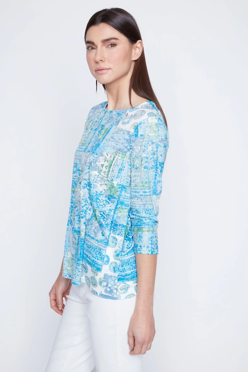 Floral burn out t-shirt