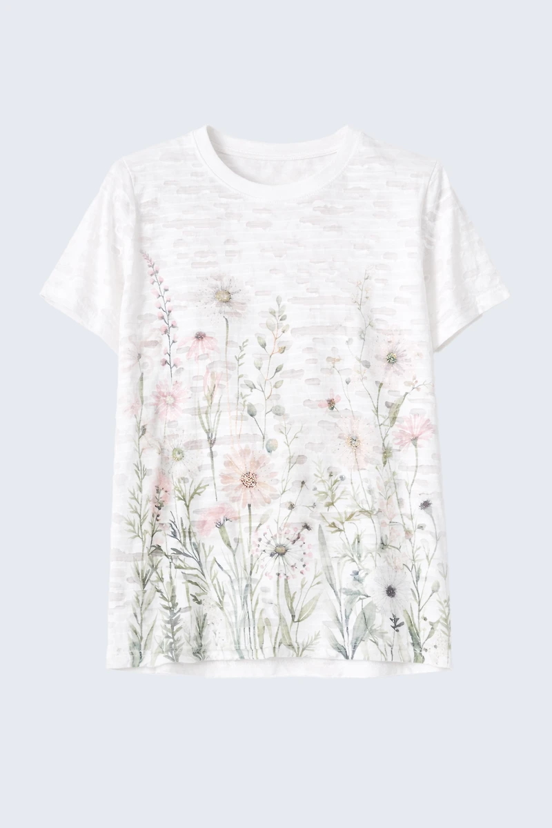 Burnout floral border top