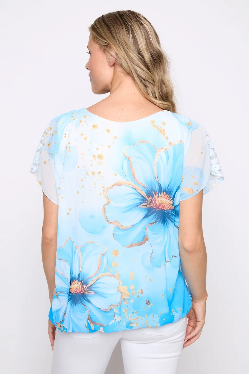 Floral lace top