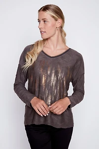 Le haut en tricot texturé